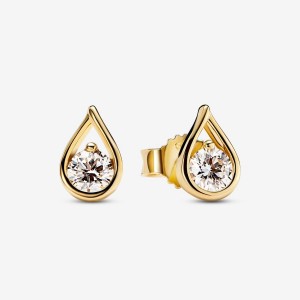 14k Gold Pandora Infinite Lab-grown Diamond Stud Earrings | 0.50 Carat Total Weight / 14k Gold Lab Grown Diamond Earrings | 945-SDUJWO