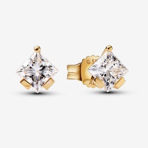 14k Gold Pandora Nova Lab-grown Diamond Stud Earrings | 1.00 Carat Total Weight / 14k Gold Lab Grown Diamond Earrings | 854-BKSFAE