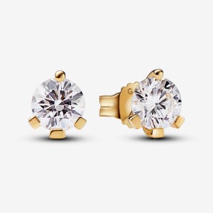 14k Gold Pandora Nova Lab-grown Diamond Stud Earrings | 1.00 Carat Total Weight / 14k Gold Lab Grown Diamond Earrings | 804-MPNOQA