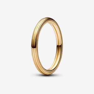 14k Gold-plated unique metal blend Pandora Pandora ME Ring Band Rings | 302-HWCXFK