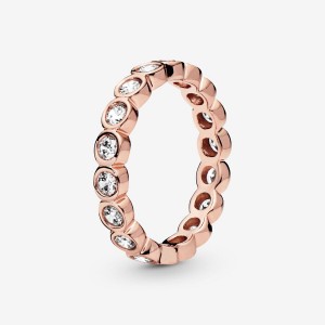 14k Rose gold-plated unique metal blend Pandora Band of Stones Ring Other | 271-IBMGCO