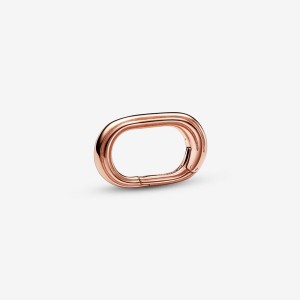 14k Rose gold-plated unique metal blend Pandora Pandora ME Three-ring Openable Link Styling Connectors | 915-AOWBFP