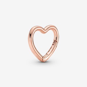 14k Rose gold-plated unique metal blend Pandora Pandora ME Styling Heart Openable Link Styling Connectors | 354-ENQTAY