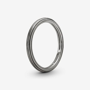 Ruthenium-plated unique metal blend Pandora Pandora ME Ring Stackable Rings | 462-LCEUZJ