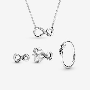 Silver Pandora Infinite Love Jewelry Set Gift Sets | 572-JXLKID