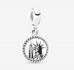 Sterling Silver Pandora Freedom Tower City and State Charms | 046-VZLCGM