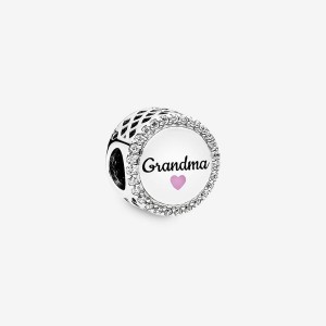 Sterling Silver Pandora Grandma Charm Charms | 326-WAOFLR