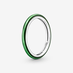 Sterling Silver Pandora Pandora ME Laser Green Ring Stackable Rings | 230-GBDYPS