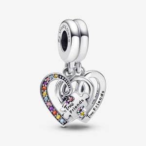 Sterling Silver Pandora Puzzle Piece Hearts Splittable Friendship Dangle Charm Other | 936-CUPYHW