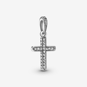 Sterling Silver Pandora Sparkling Cross Pendant Pendants | 076-ZYEUXC