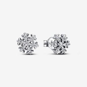 Sterling Silver Pandora Sparkling Snowflake Stud Earrings Stud Earrings | 276-AQXHUL